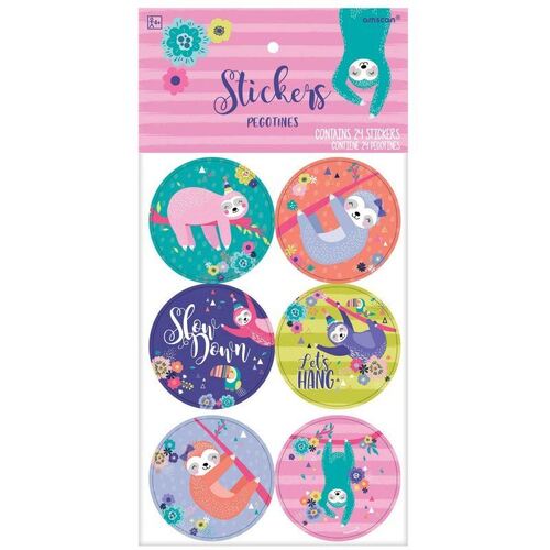 Sloth Stickers 24 Pack