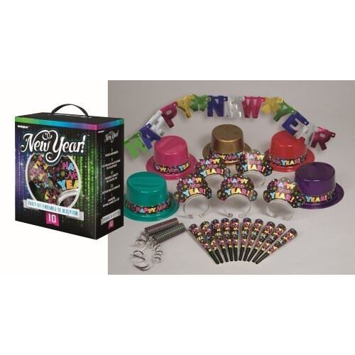 New Years Party Kit For 10 - Asst Colours