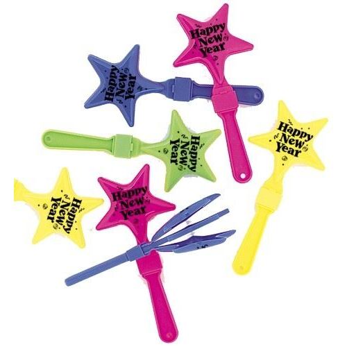 New Year Star Clappers - Neon