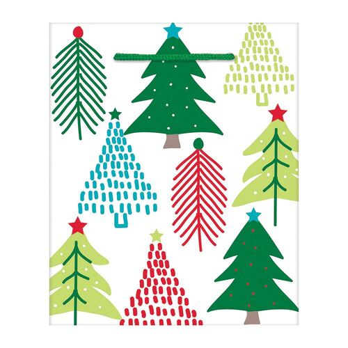 Christmas Fun Small Vertical Gift Bags Assorted Designs 7 Pack