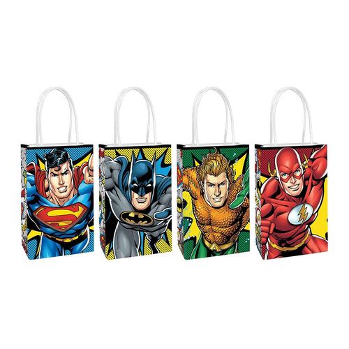 Justice League Heroes Unite Create Your Own Paper Kraft Bags 8 Pack