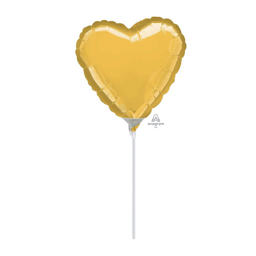 10cm Heart Gold Foil Balloon