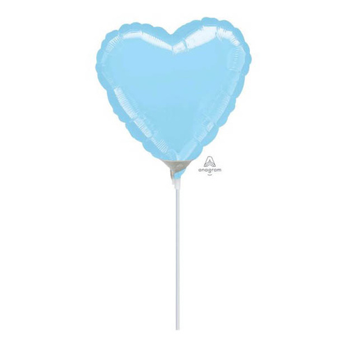 10cm Heart Pastel Blue Foil Balloon