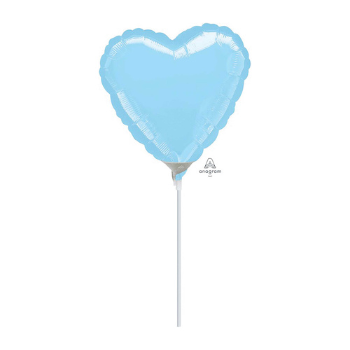 22cm Heart Pastel Blue Foil Balloon