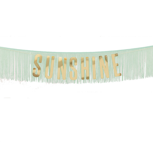 2 Piece "Sunshine" Foil Stamped Fringe Banner Set 1.52m