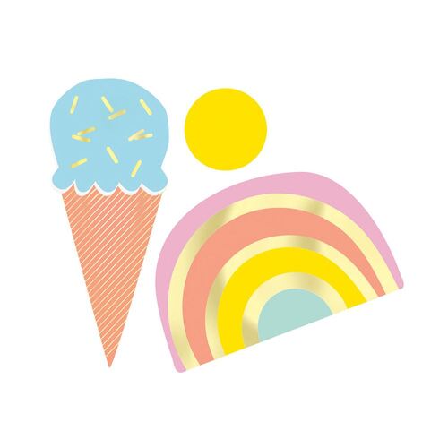 Pastel Ice Cream Table Scatter Pieces 36 Pack