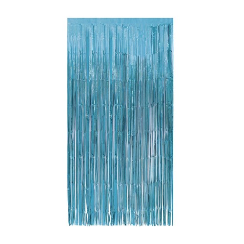 Fringe Door Curtain Baby Blue 1m X 2m