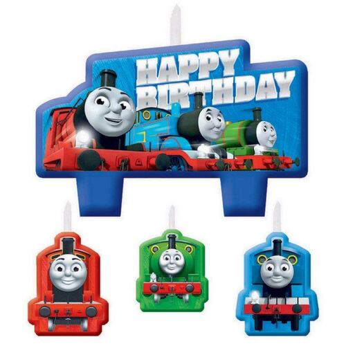thomas All Aboard Candle Set Happy Birthday 4 Pack