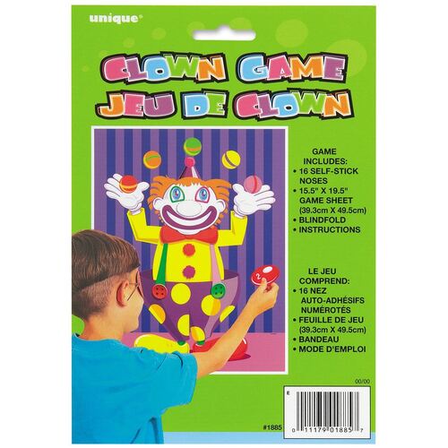 Stick Nose On Clown Blindfold Game