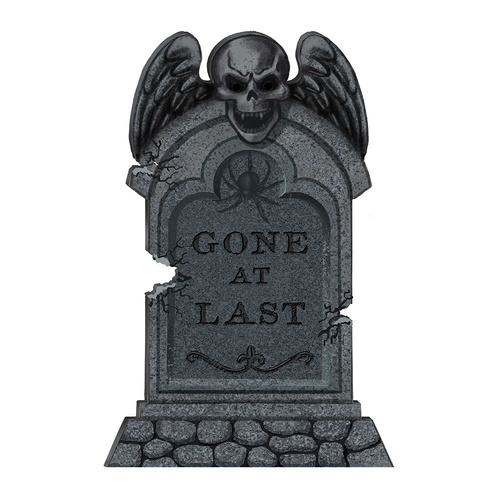 Gone At Last Tombstone Styrofoam Decoration