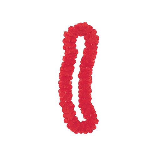Hawaiian Red Flower Lei 