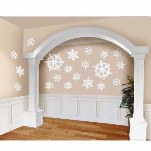 Snowflakes Glittered Cutouts Assorted Designs & Sizes Mega Value Pack