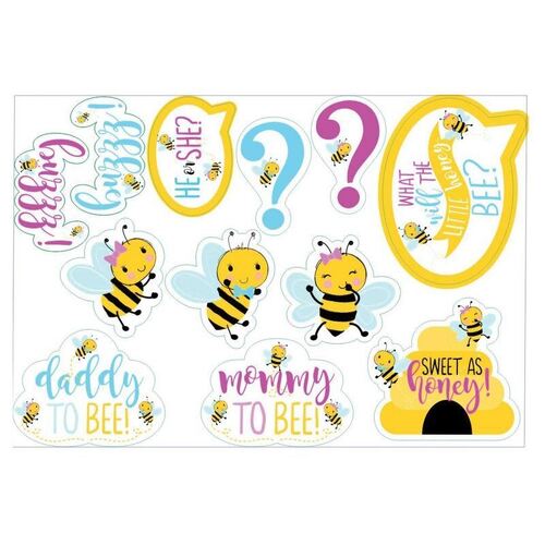 What Will it Bee? Cardboard Cutouts Assorted Shapes & Sizes 12 Pack