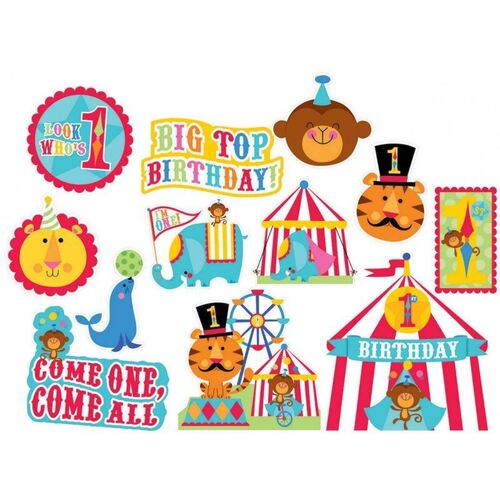 Fisher Price 1st Birthday Circus Value Pack Cutouts 