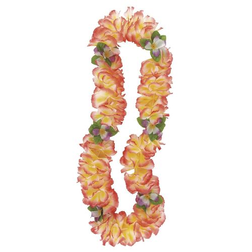 Luau Fancy Orchid Lei 106cm Pink And Yellow
