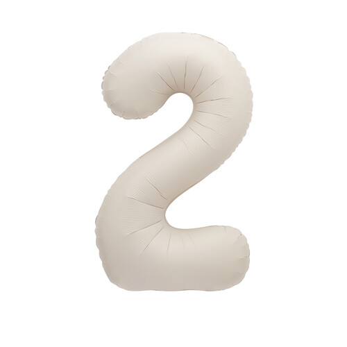 Matte Nude "2" Number Foil Balloon 86cm