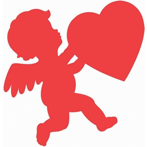 Cupid Cutout Glossy Cardboard 26cm