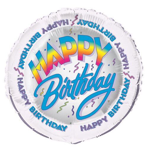 45cm Happy Birthday  Foil Balloon Packaged
