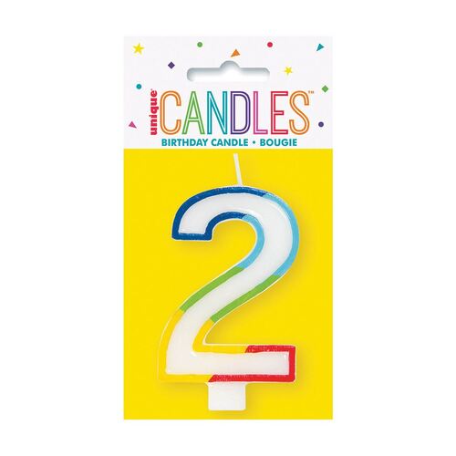 Rainbow Number Candle - 2