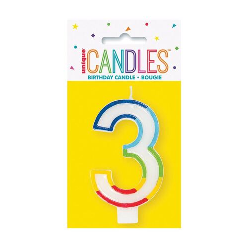 Rainbow Number Candle - 3