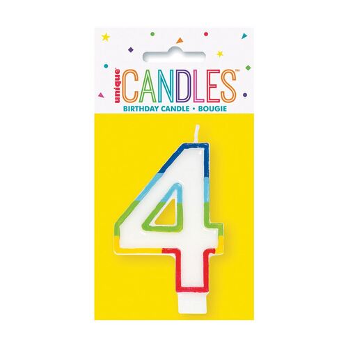 Rainbow Number Candle - 4