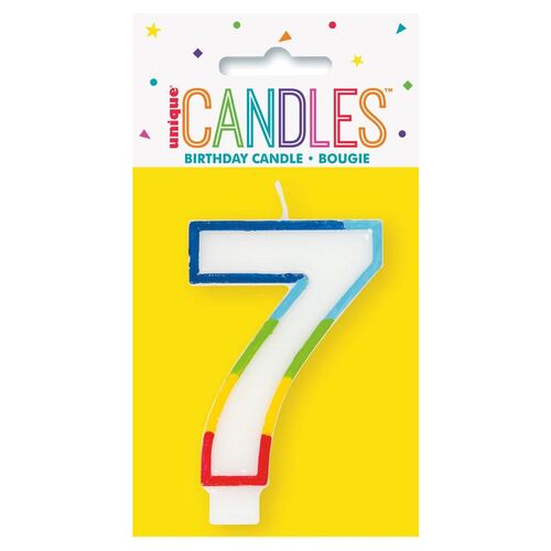 Rainbow Number Candle - 7