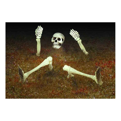 Groundbreaker Yard Skeleton Decoration Plastic 9 Pack