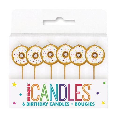 Donut Pick Candles 6 Pack