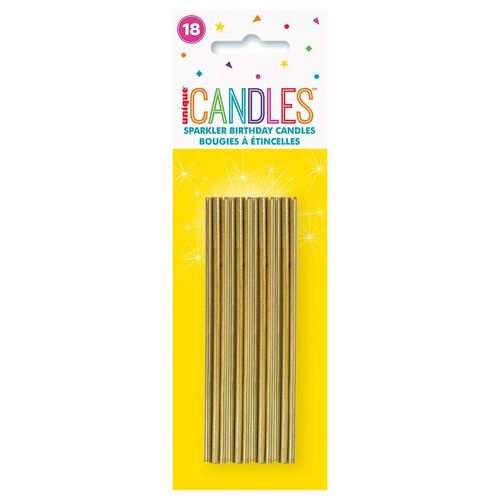 Gold Sparkler Candles 18 Pack