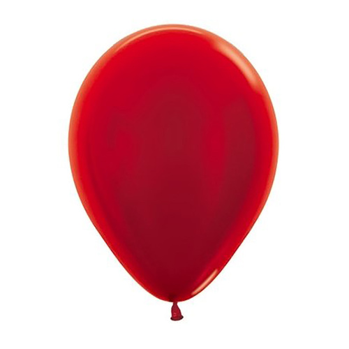 30cm Sempertex Metallic Red Latex Balloons 50 Pack