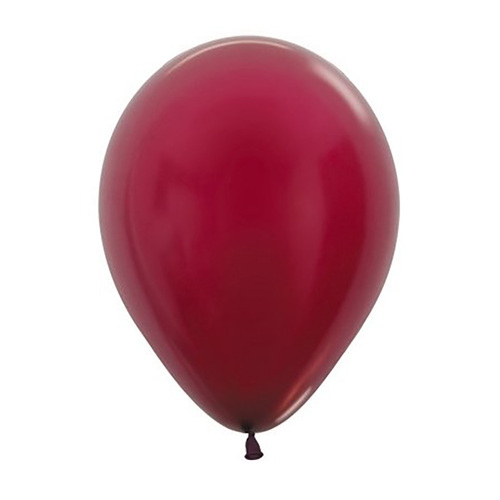 30cm Sempertex Metallic Burgundy Latex Balloons 50 Pack