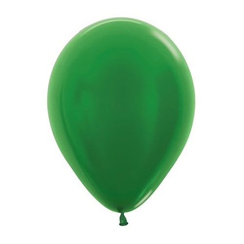 30cm Sempertex Metallic Green Latex Balloons 50 Pack
