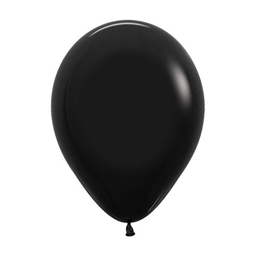 30cm Sempertex Fashion Black Latex Balloons 100 Pack