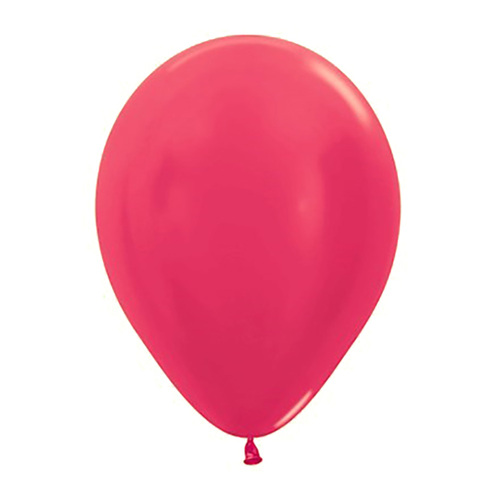 30cm Sempertex Metallic Fuchsia Latex Balloons 100 Pack