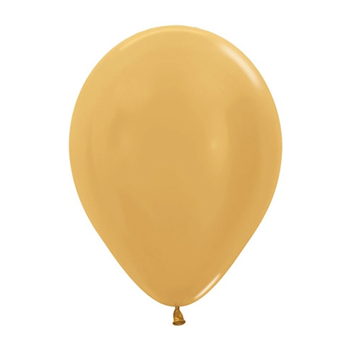 30cm Sempertex Metallic Gold Latex Balloons 100 Pack