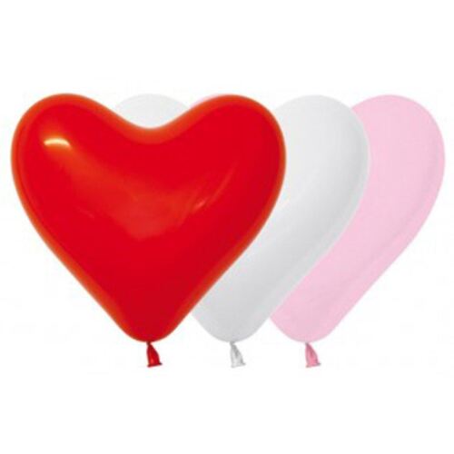 28cm Hearts Sweetheart Fashion Assorted Latex Balloons 12 Pack