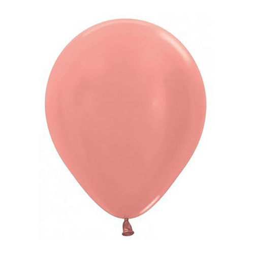 30cm Sempertex Metallic Rose Gold Latex Balloons 50 Pack