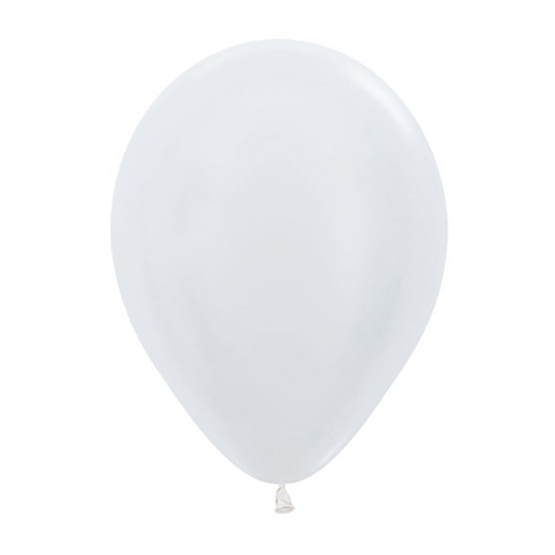 30cm Sempertex Satin White Latex Balloons 25 Pack