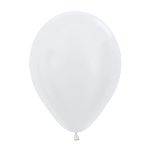 30cm Sempertex Satin Pearl White Latex Balloons 25 Pack