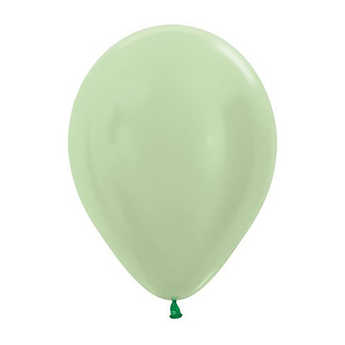 30cm Sempertex Satin Pearl Green Latex Balloons 25 Pack