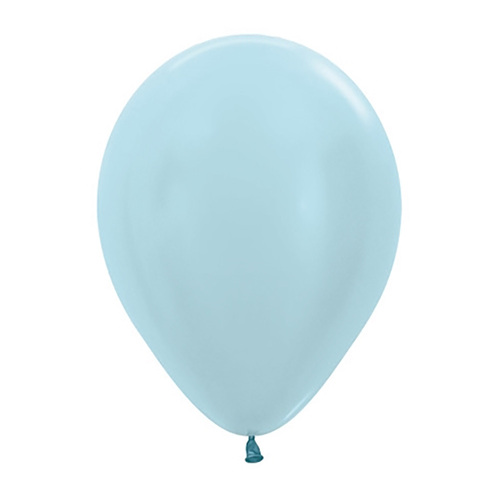 30cm Sempertex Satin Pearl Blue Latex Balloons 25 Pack