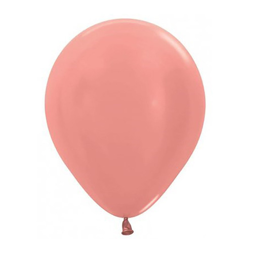 30cm Sempertex Metallic Rose Gold Latex Balloons 25 Pack