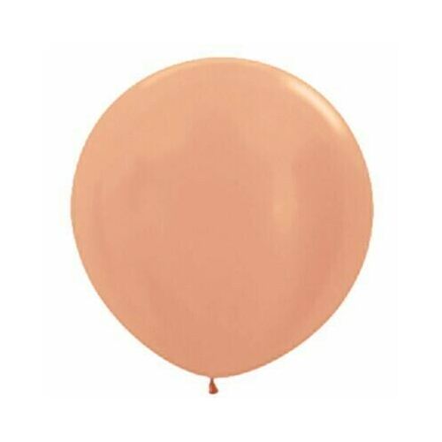 90cm Metallic Pearl Rose Gold Latex Balloons 2 Pack