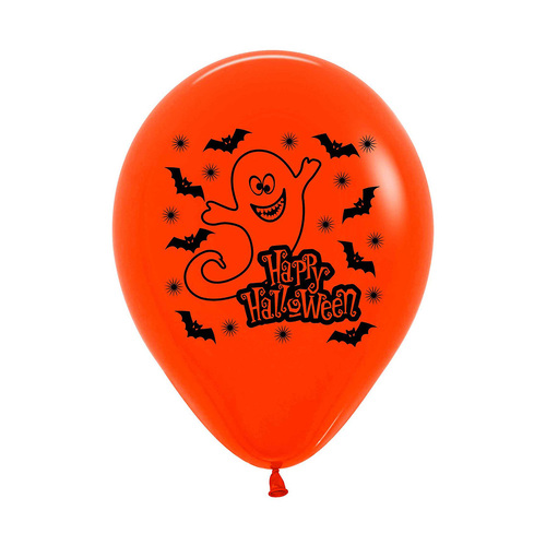 30cm Sempertex Fashion Halloween Night Black & Orange Latex Balloons 12 Pack