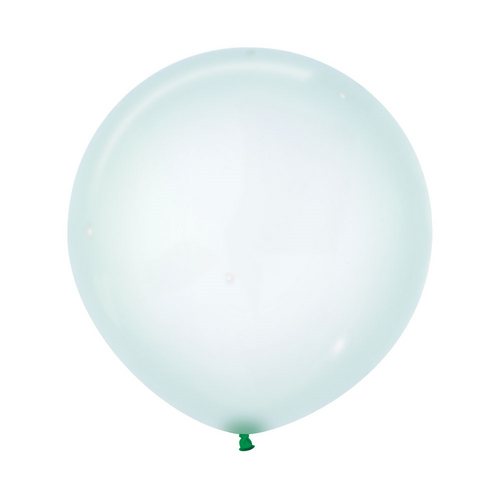 60cm Sempertex Crystal Pastel Green Latex Balloons 3 Pack
