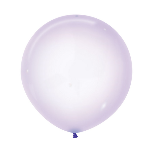 60cm Sempertex Crystal Pastel Lilac Latex Balloons 3 Pack