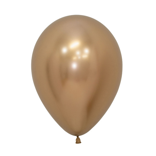 30cm Sempertex Metallic Reflex Gold Latex Balloons 12 Pack 