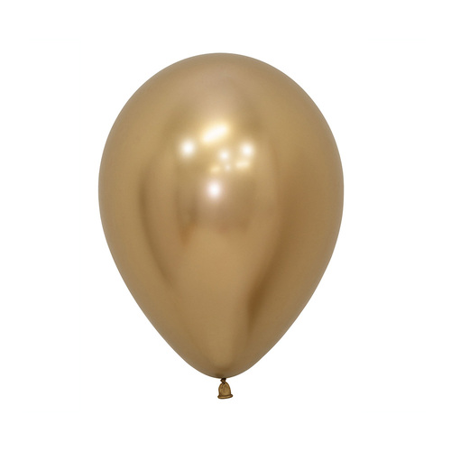 30cm Sempertex Metallic Reflex Gold Latex Balloons 50 Pack