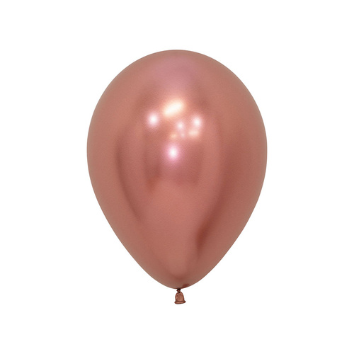 30cm Sempertex Metallic Reflex Rose Gold Latex Balloons 12 Pack