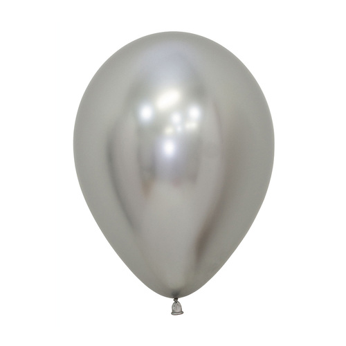30cm Sempertex Metallic Reflex Silver Latex Balloons 50 Pack